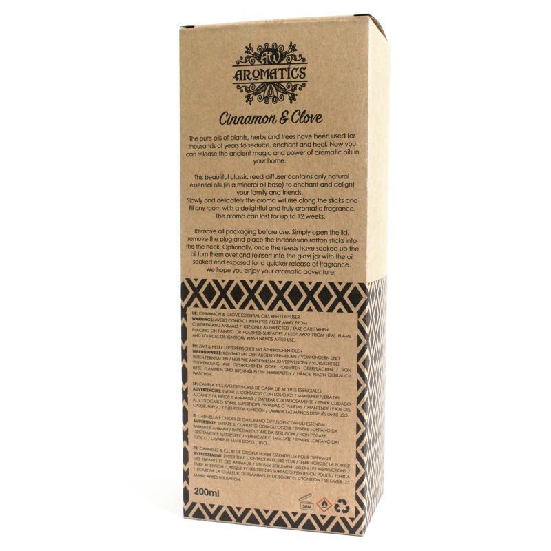 200ml Škorica & Klinček Esenciálny Olej Difuzér
