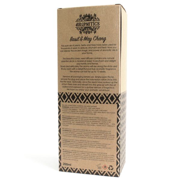 200ml Bazalka & Litsea Cubeba Esenciálny Olej Difuzér