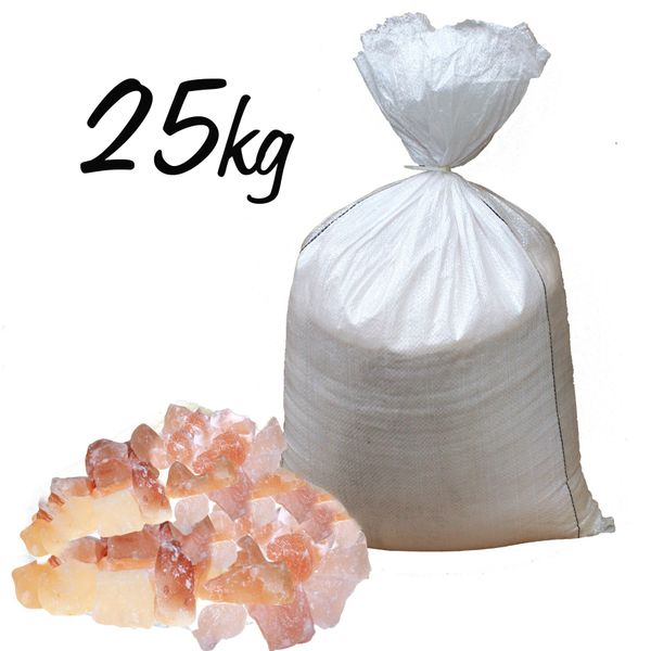 Ružová Himalájska Soľ - Stredné Kusy Kryštálov - 25 kg