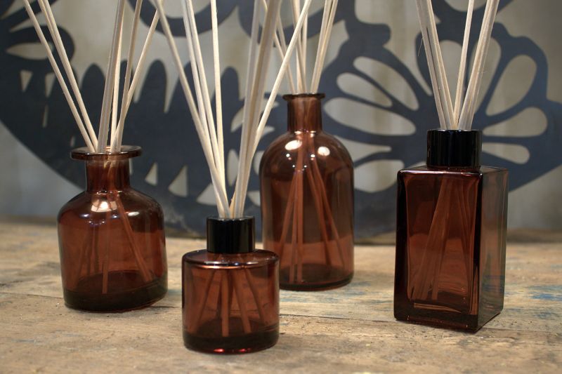 Oválna Fľaša na Difúzor - Jantárová - 50 ml