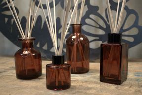 Oválna Fľaša na Difúzor - Jantárová - 50 ml