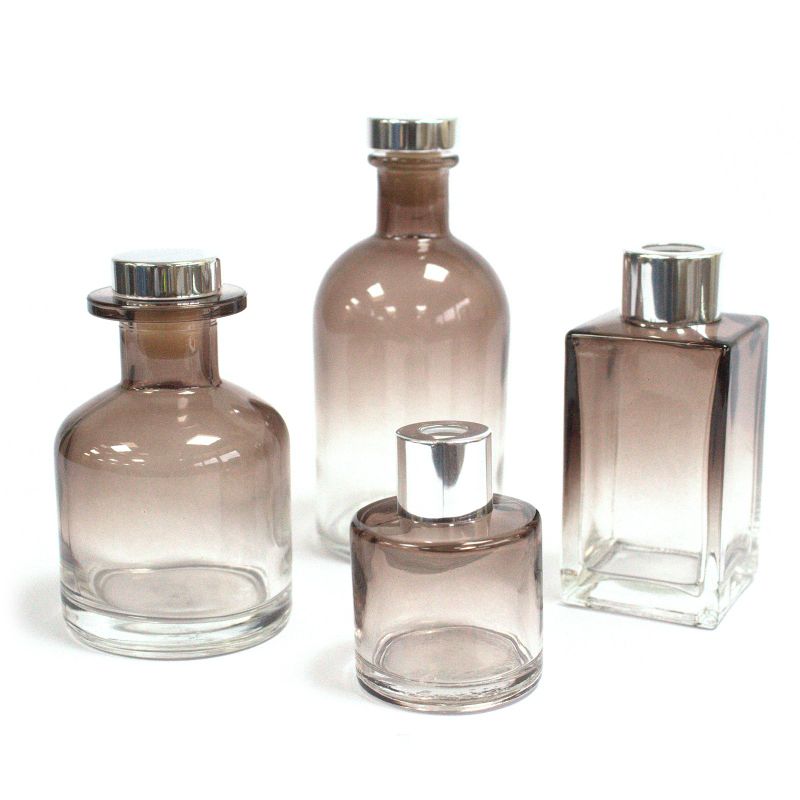 Štvorcová Vysoká Fľaša na Difúzor - Ombré - 100 ml