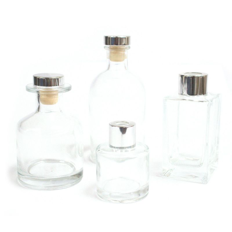 Štvorcová Vysoká Fľaša na Difúzor - Čistá - 100 ml