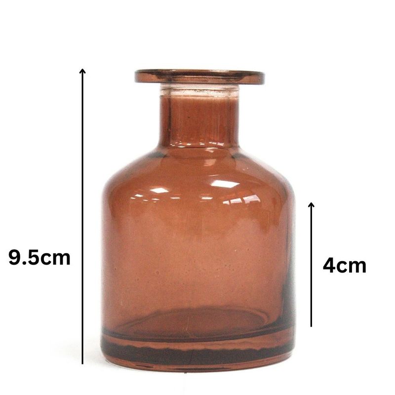 Oválna Alchymistická Fľaša na Difúzor - Jantárová Hnedá - 140 ml