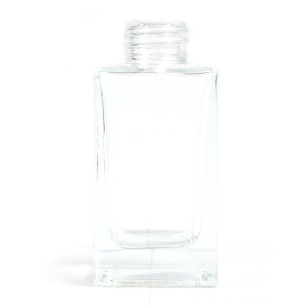Štvorcová Vysoká Fľaša na Difúzor - Čistá - 100 ml