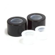 Black Bottle Screw Cap and Lid – 22 mm Internal Thread, 12 mm Inner Seal