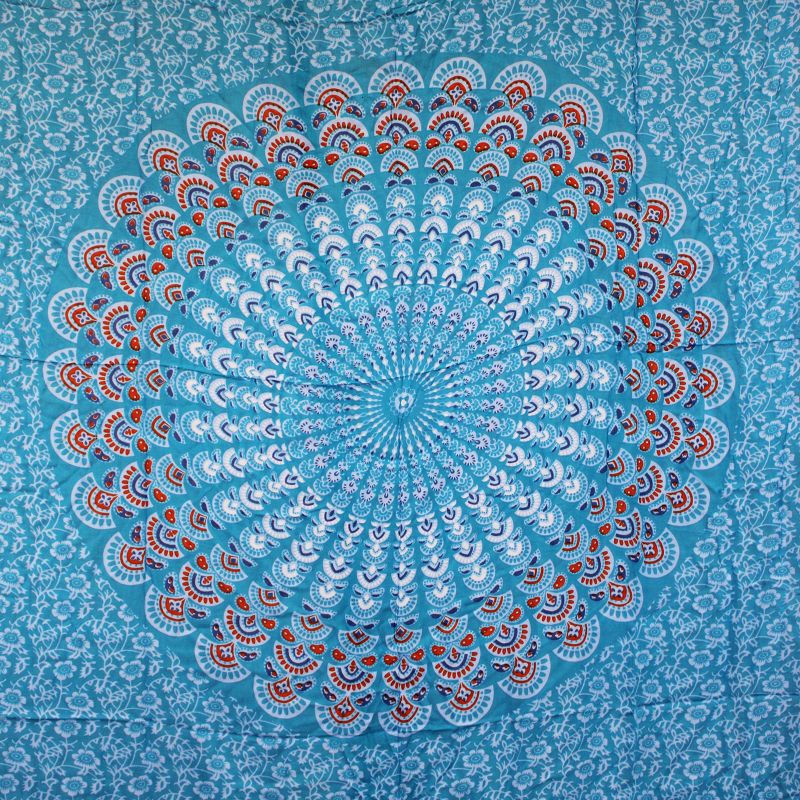 Sarong Mandala - Modrá & Oranžová