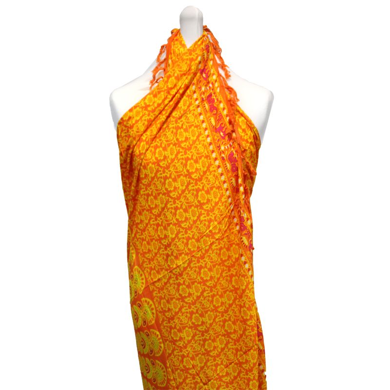 Sarong Mandala - Oranžová & Limetka