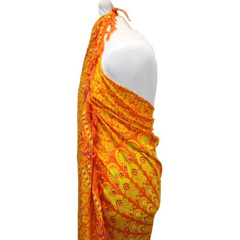 Sarong Mandala - Oranžová & Limetka