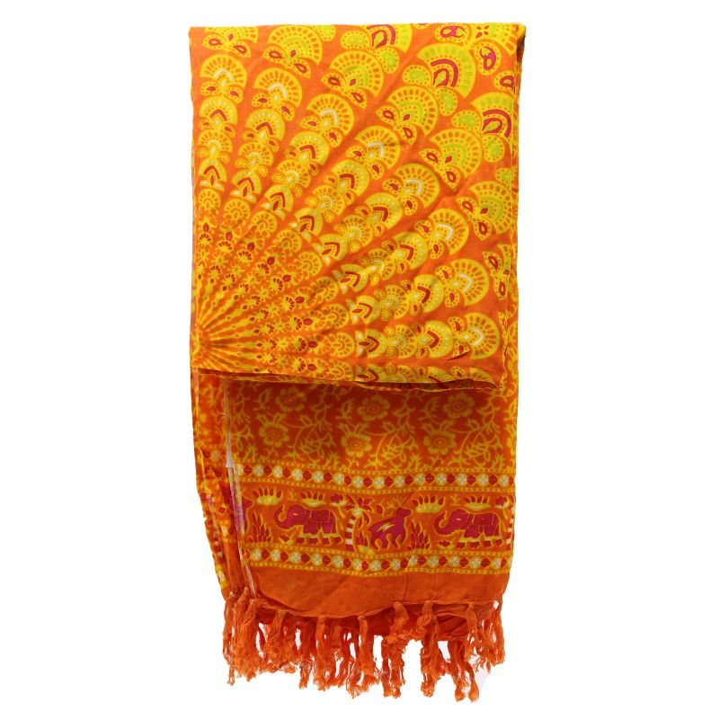 Sarong Mandala - Oranžová & Limetka