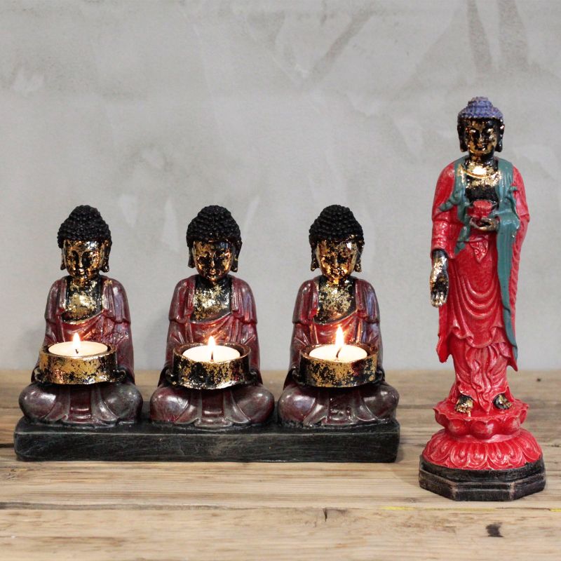 Antický Budha - Traja Oddaní - Svietnik