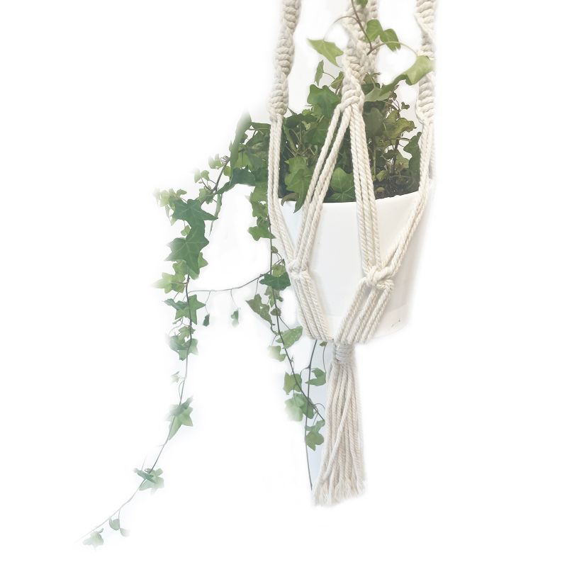 Macramé Závesný Držiak na Kvetináč - Extra Dlhý