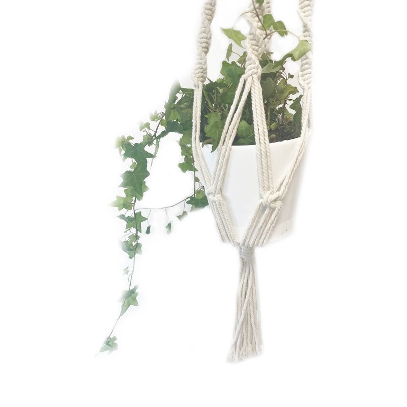 Macramé Závesný Držiak na Kvetináč - Extra Dlhý