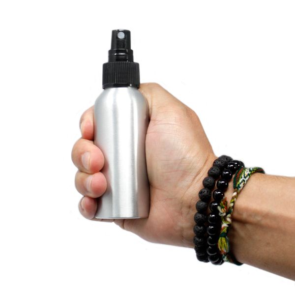 100 ml Hliníková Fľaška s Čiernym Rozprašovačom