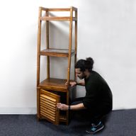 Otvorený Regál z Recyklovaného Teakového Dreva