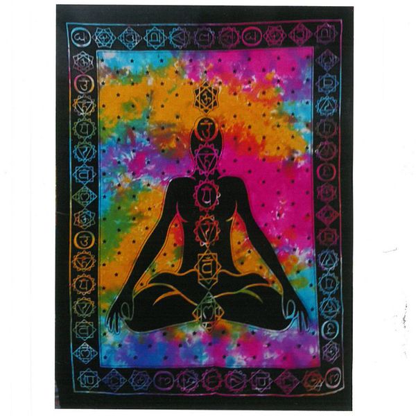 Bavlnené Nástenné Závesy - Čakra - Buddha