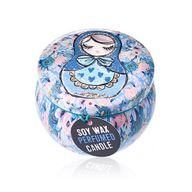 Dekoračná Sviečka v Plechovke - Matrioška - Dolly Blue