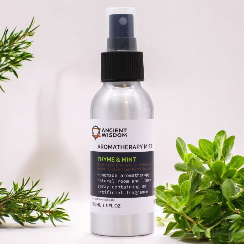 100ml Rozprašovač s Esenciálnymi Olejmi - Tymián & Mäta