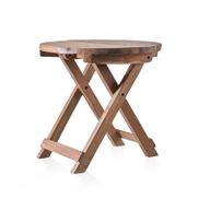 Okrúhly konferenčný stolík z recyklovaného dreva- 50x50cm