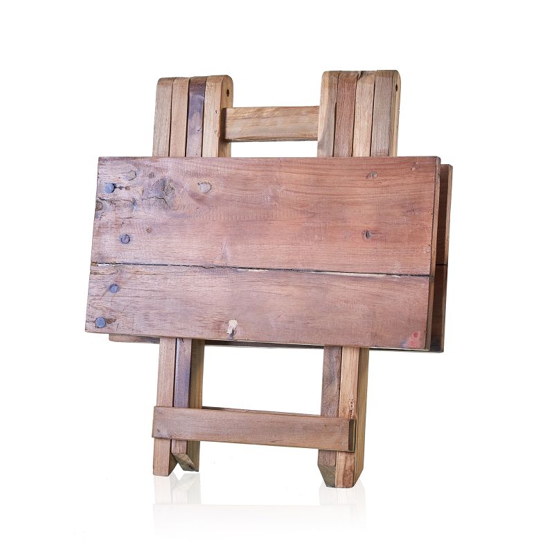 Štvorcový konferenčný stolík z recyklovaného dreva - 50x50cm