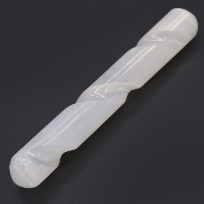 Selenitový Špirálový Prútik - 16 cm