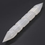 Selenitový Špirálový Prútik - 16 cm s Hrotmi