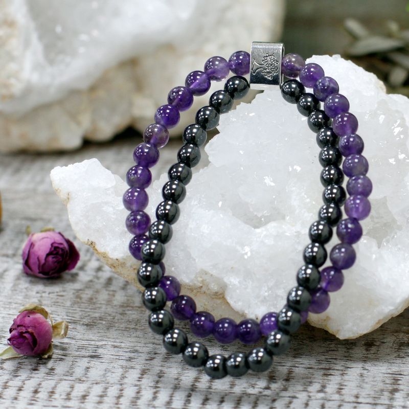 Dvojitý Magnetický Náramok - Amethyst