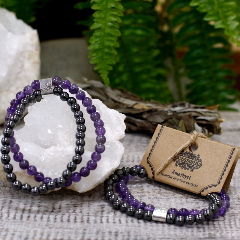 Dvojitý Magnetický Náramok - Amethyst