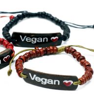 Kokosové Náramky so Sloganom - Vegan