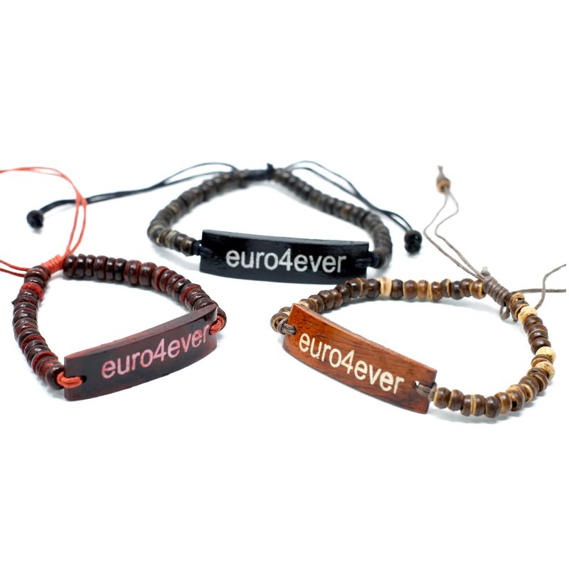 Kokosové Náramky so Sloganom - Euro4Ever
