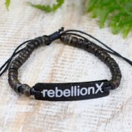 Kokosové Náramky so Sloganom - Rebellion X