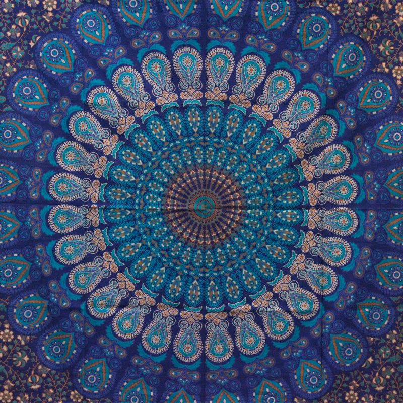 Jednolôžková Bavlnená Prikrývka na Posteľ - Mandala