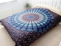Dvojlôžková Bavlnená Prikrývka na posteľ - Mandala