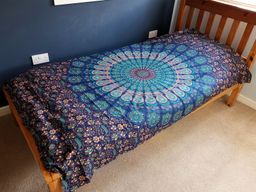 Jednolôžková Bavlnená Prikrývka na Posteľ - Mandala