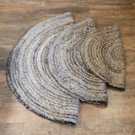 Okrúhly Koberec z Juty a Recyklovanej Rifloviny 120 cm
