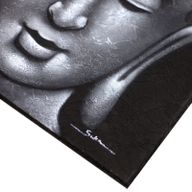 Obraz Budhu - Detail Šedého Brokátu
