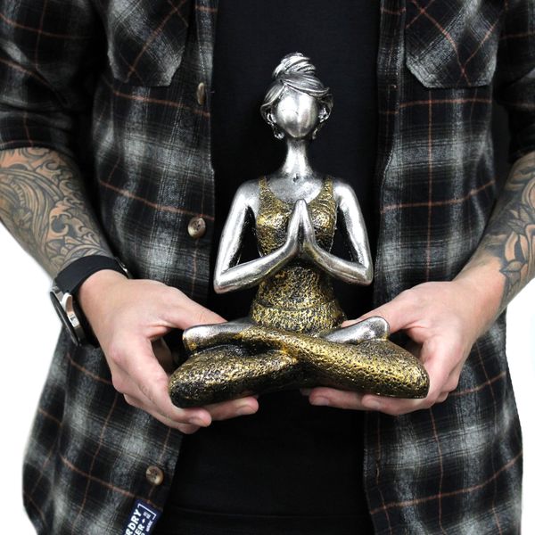 Joga Lady Figúrka - Bronzovo - Tyrkysová 24 cm