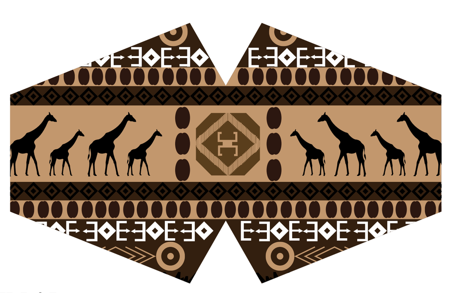 Ochranné Rúška na Tvár- Africký Tribal (Dospelý)