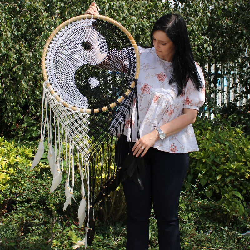Lapač Snov Bali - Extra veľký Yin Yang 50 cm