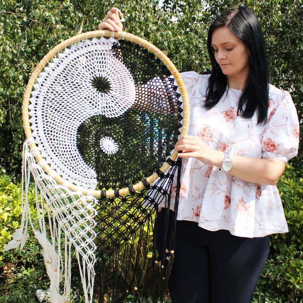 Lapač Snov Bali - Extra veľký Yin Yang  50 cm