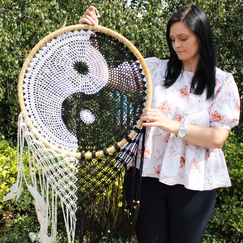 Lapač Snov Bali - Extra veľký Yin Yang 50 cm