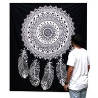 Black & White Prikrývka na Posteľ (Dvojlôžko) - Lapač Snov