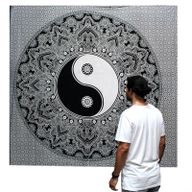 Black & White Prikrývka na Posteľ (Dvojlôžko) - Yin Yang