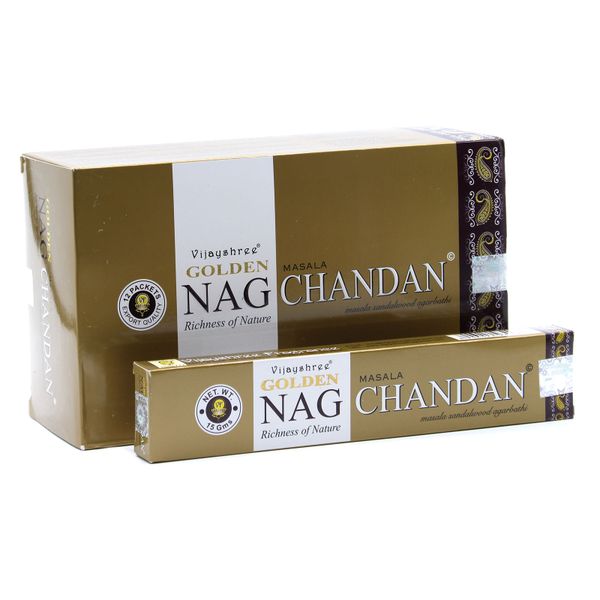 15g Vonné Tyčinky Golden Nag - Chandan