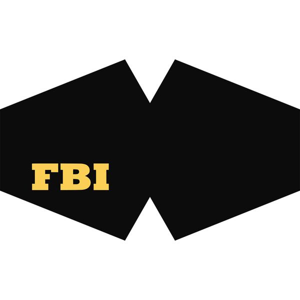 Ochranné Rúška na Tvár- FBI (Dospelý)