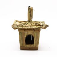 Malá Štvorcová Vtáčia Búdka z Morskej Trávy 18x13cm