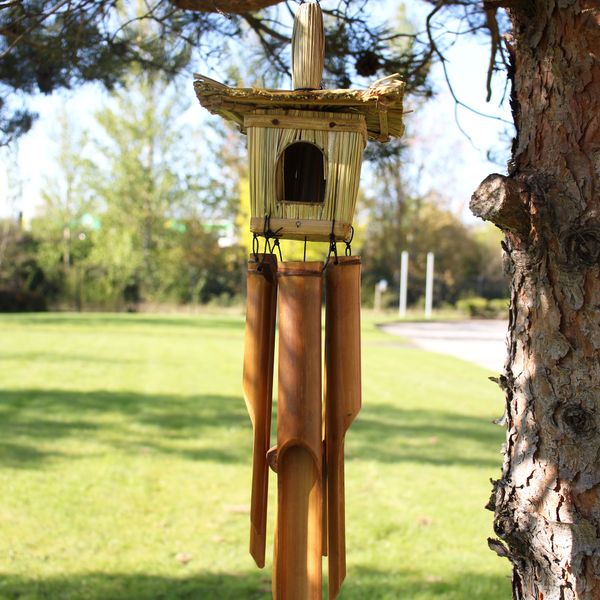 Štvorcová Vtáčia Búdka z Morskej Trávy so Zvonkohru 49x15cm