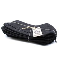 Čierne Bavlnené Toaletné Tašky 10 oz -  20x12x6 cm