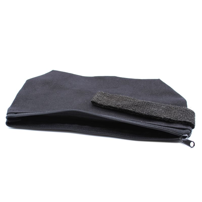 Čierne Bavlnené Toaletné Tašky 10 oz - Do Ruky  22x12x7 cm
