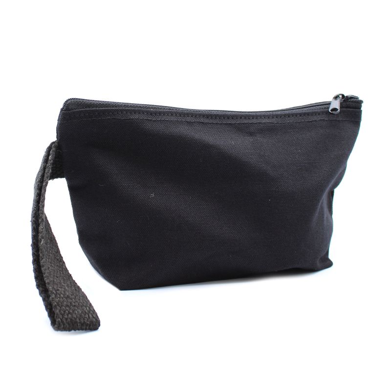 Čierne Bavlnené Toaletné Tašky 10 oz - Do Ruky  22x12x7 cm